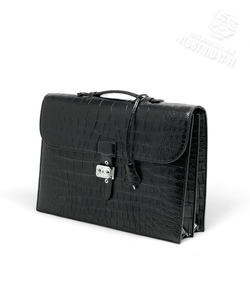 Портфель Hermes из кожи крокодила