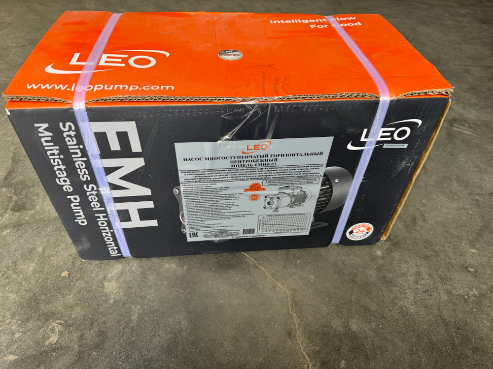 Насос многоступенчатый горизонтальный центробежный LEO модель EMH8-3/3