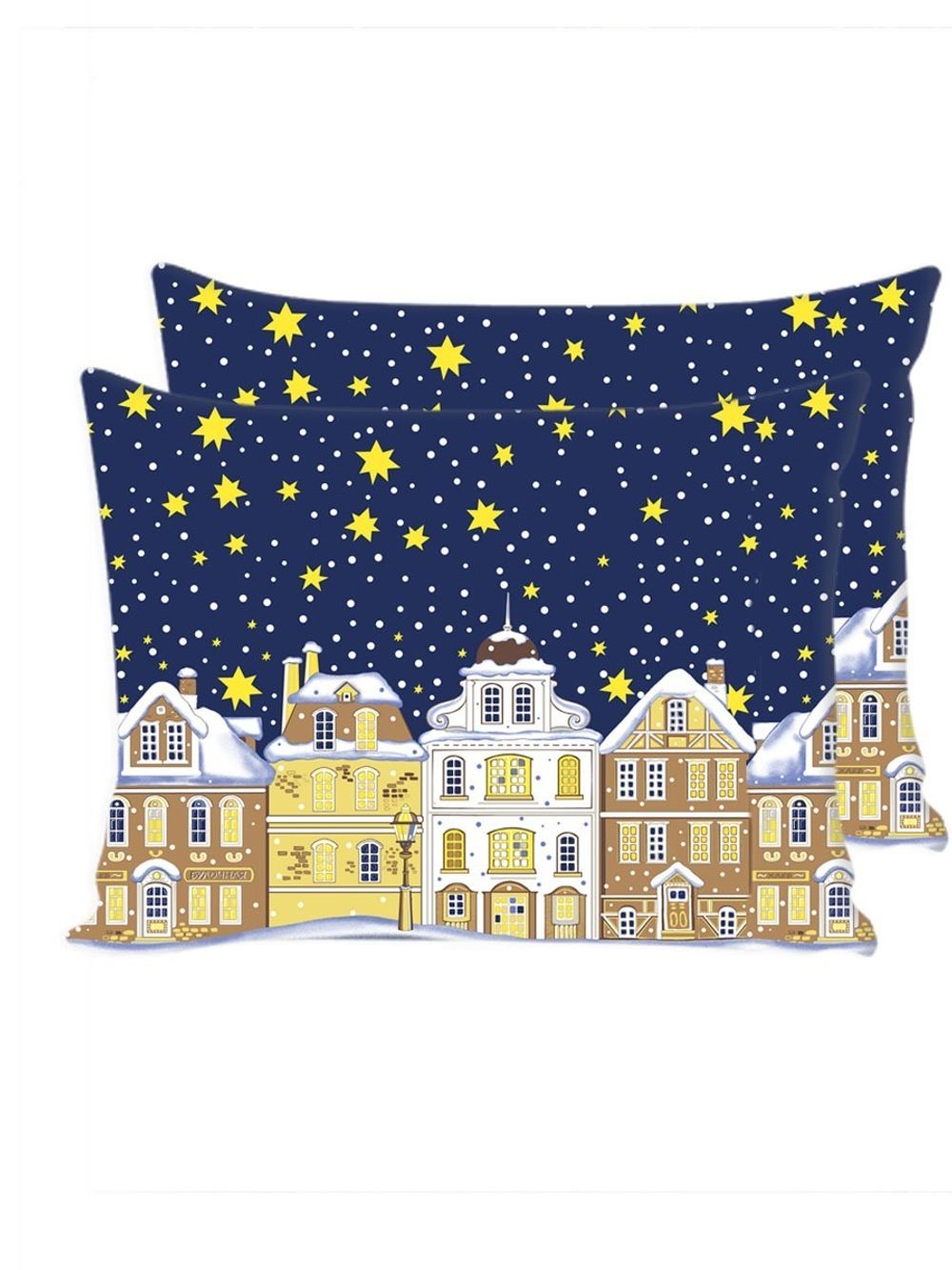 Постельное белье бязь Сказка "Зимняя сказка" 2-спальное  Наволочка 50х70 см 2 шт Простынь  240x215 см Пододеяльник 175x215 см