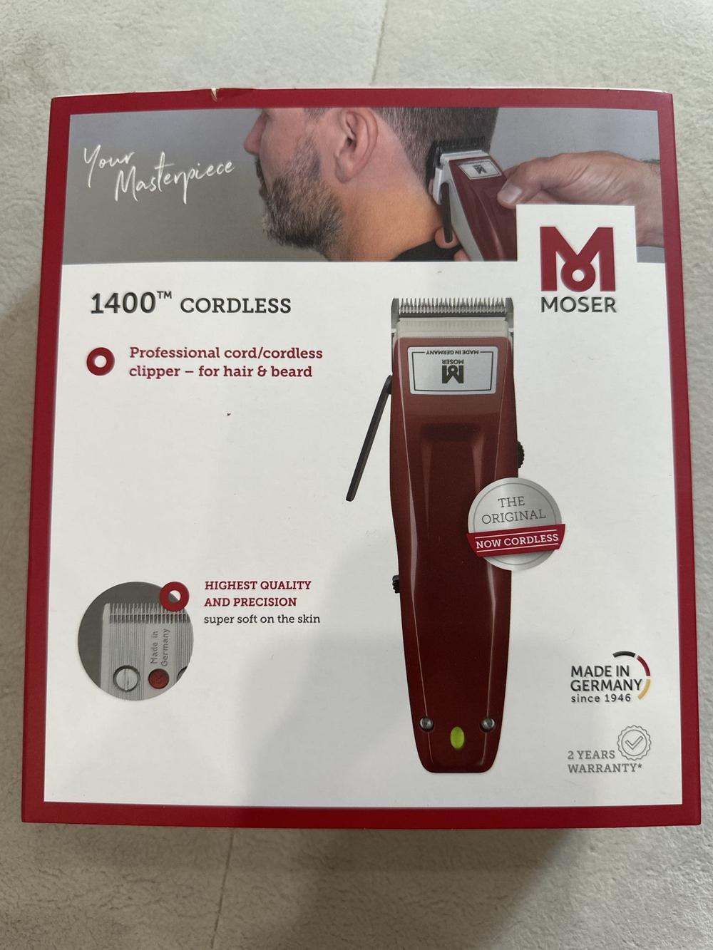 Машинка для стрижки Moser 1430-0050 Cordless, красная