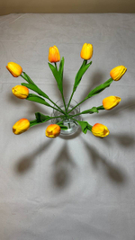 Искусственные цветы, желтые подсолнухи / Высота 44 см. 9 стебелей 9 бутонов/