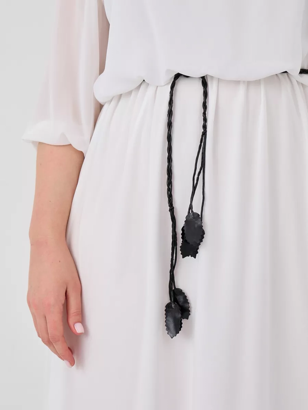 Платье на резинке с поясом