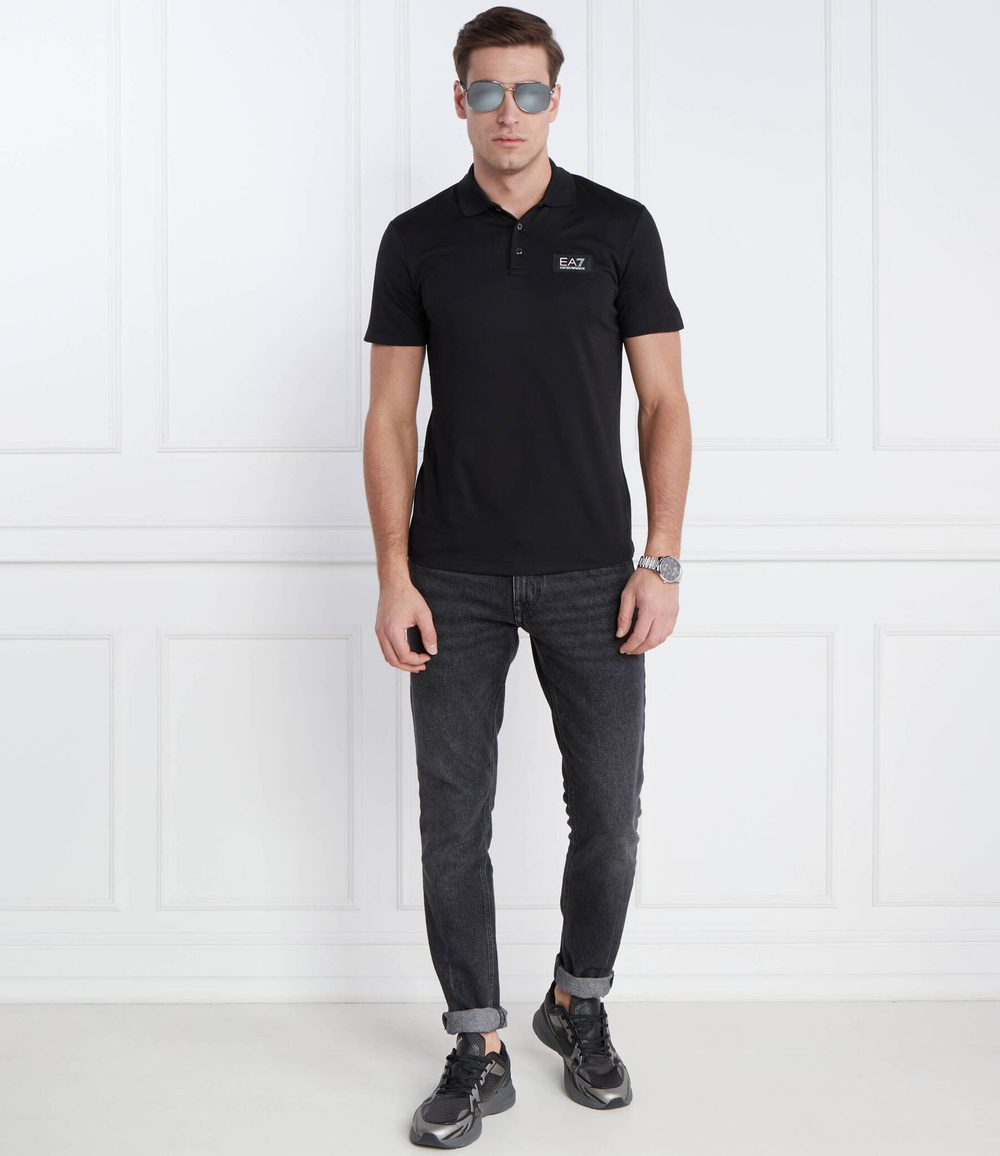 Поло EA7 - черный(3DPF78 PJUJZ)