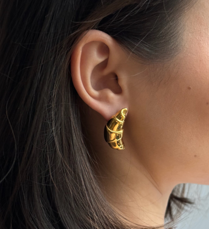 Серьги КРУАССАНЫ gold