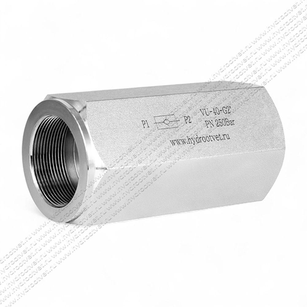 VU-40-G2-5 - Обратный клапан на высокое давление, резьба G2", давление открытия 5 бар