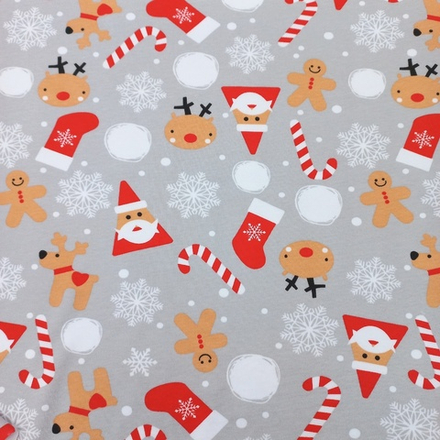 Интерлок Игрушки на сером