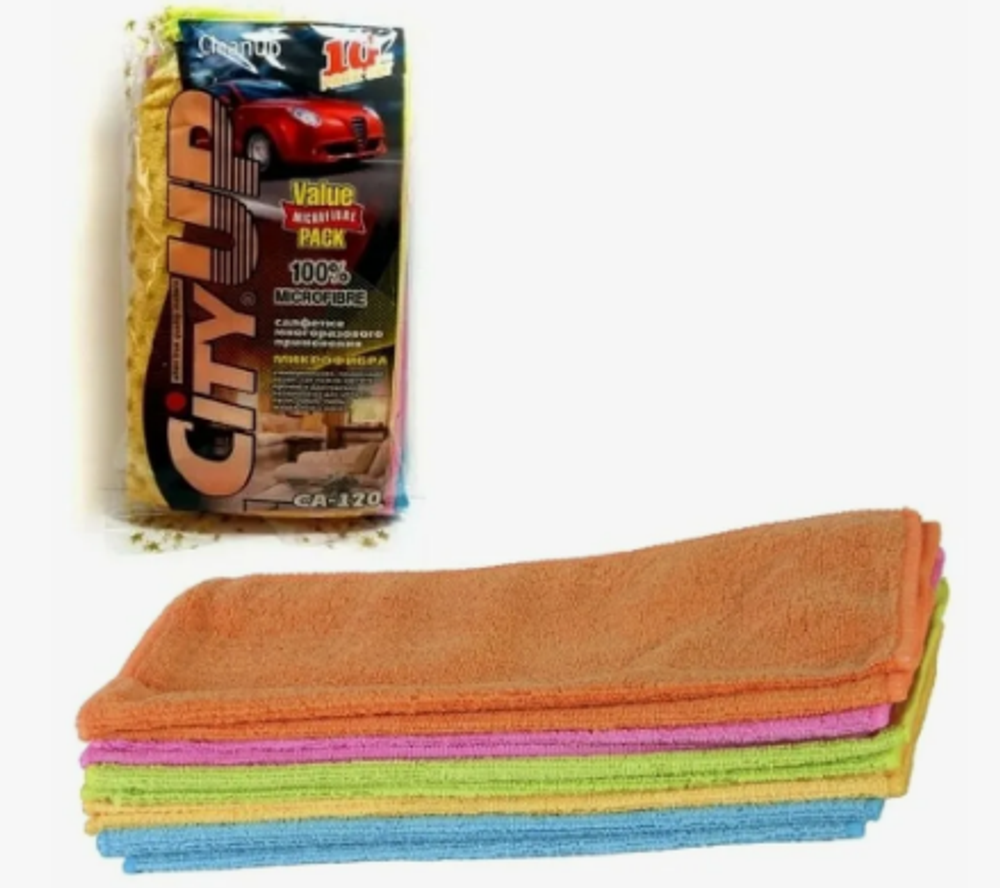 Салфетка микрофибра "City UP-120"Люкс (10шт) 30х30см