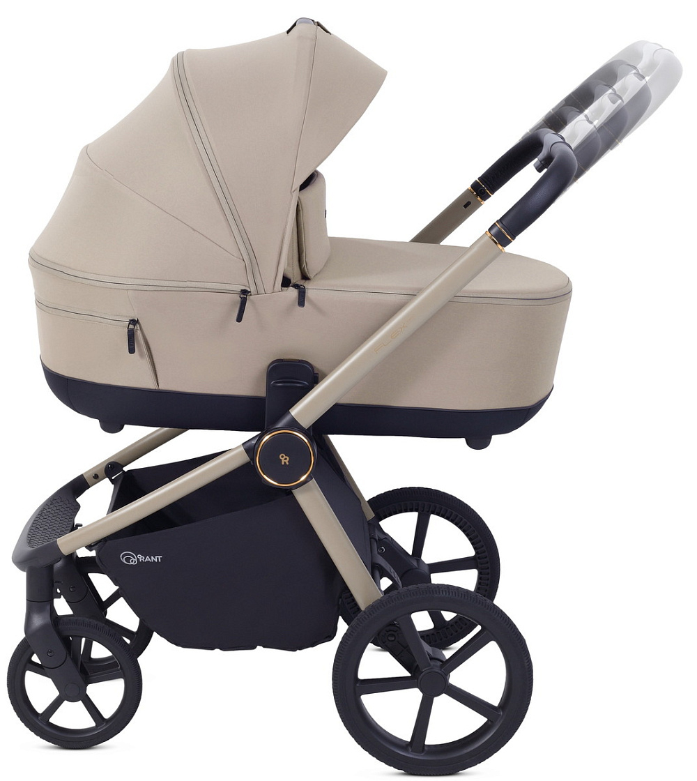 Детская коляска Rant Flex Therm Soft 3 в 1 с автокреслом Evomax Black Sandy Beige
