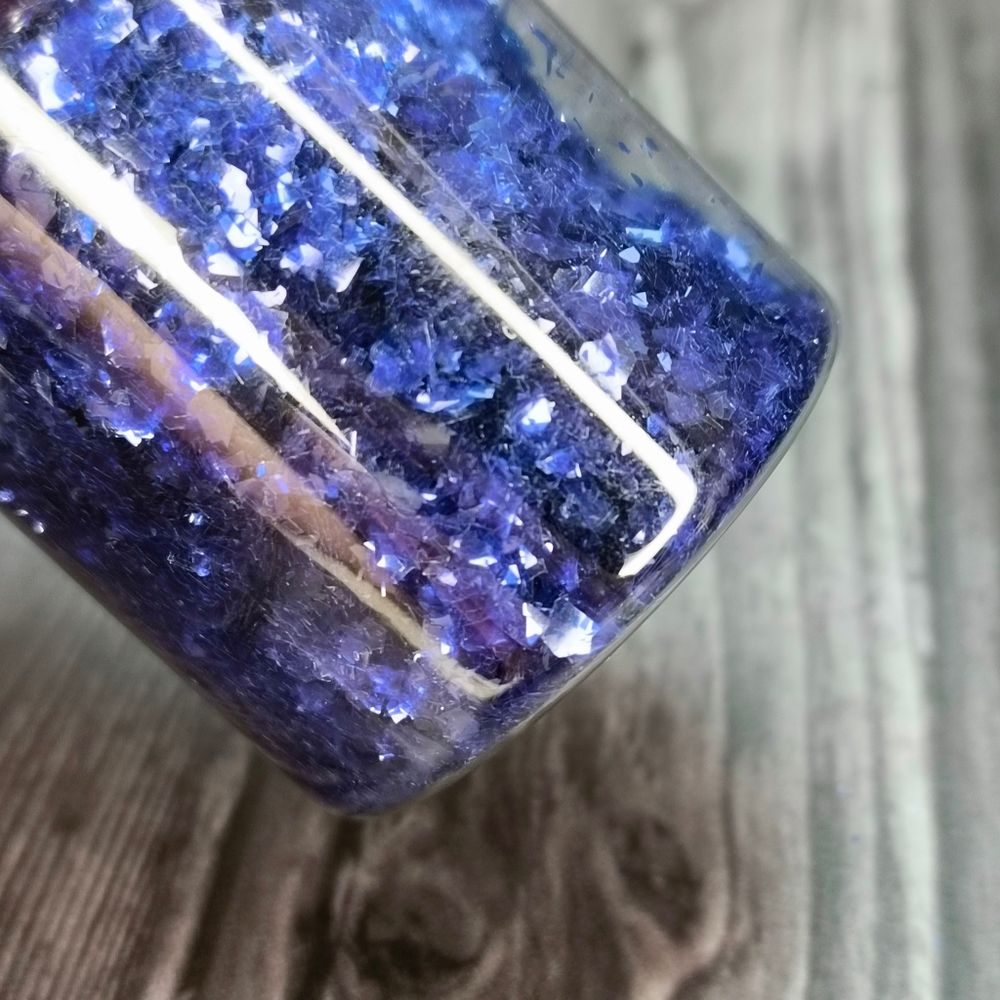 Хлопья Индиго прозрачные для дизайна ногтей, маникюра, бодиарта, макияжа...