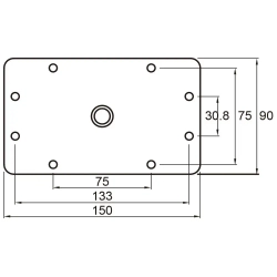 Кронштейн KUPO KS-048 1-1/8"(28MM) JUNIOR RECEIVER WALL PLATE