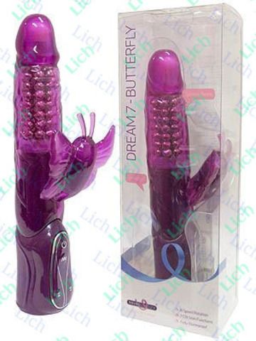 Соблазнительный ротатор со стимуляцией клитора Dream Butterfly,19 см