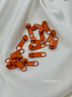 Собачка / бегунок для молнии оранжевый 6,5 мм