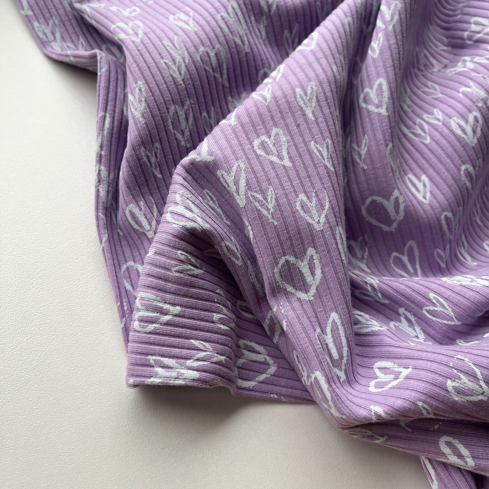 Лапша 95% хл. 5%лк. Сердечки на лиловом фоне