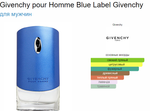 Givenchy pour Homme Blue Label Givenchy (duty free парфюмерия)