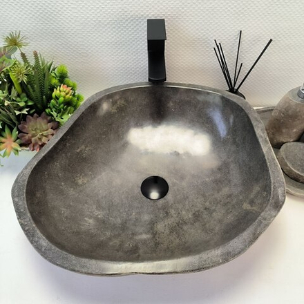 Раковина из речного камня RS-63864 (52*49*15) 0123