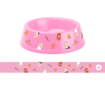 Миска пластиковая «МОЙ БРО - Любимые лапки!, цвет розовый 21*6,5см (логотип на миске) 700мл