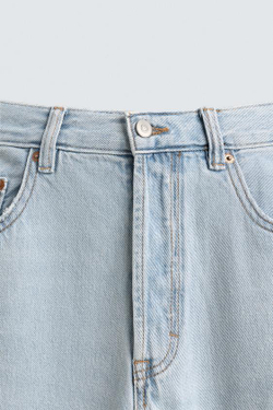 ZARA ДЖИНСЫ STRAIGHT FIT, ГОЛУБОЙ