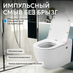 Унитаз ABBER Bequem AC1108P подвесной белый с импульсным смывом