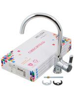 Смеситель кухня MELODIA Metallica картридж д.35мм высокий R-излив MDV35515 без подводки