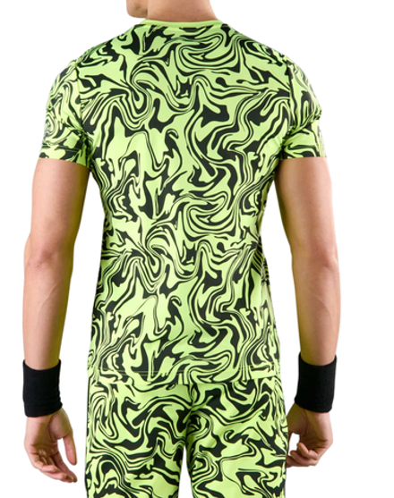 Теннисная футболка Hydrogen Chrome Tech T-Shirt - fluo yellow
