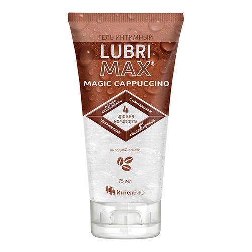 Интимный гель-смазка на водной основе с ароматом капучино ИнтелБИО Lubrimax Magic Cappuccino 75мл