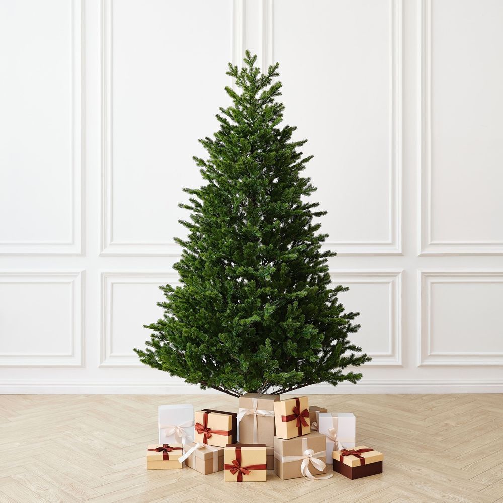 Елка с гирляндой встроенной 2в1 «Meribel» (Литая хвоя) 270 см / 2,7 м