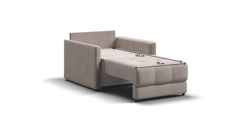 Босс Лофт кресло-кровать Велюр Монолит латте