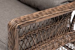 "Гранд Латте" диван трехместный из искусственного ротанга, цвет коричневый