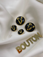 Пуговицы золото с чёрной эмалью ВЛНТ