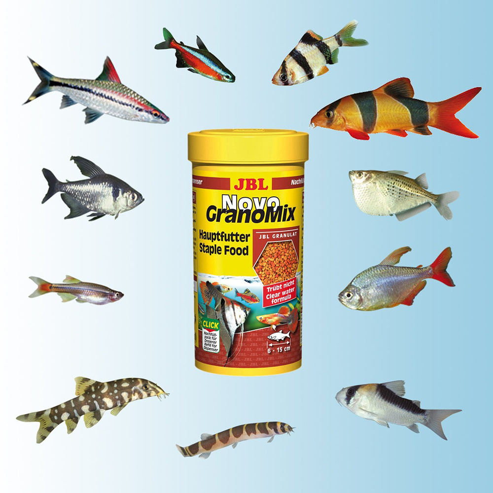 JBL NovoGranoMix 250 мл - основной корм для рыб (гранулы)