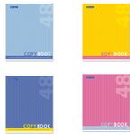 Тетрадь А5, 48 л., BRAUBERG ЭКО, клетка, обложка картон, ОДИН ЦВЕТ, 401867, 4шт