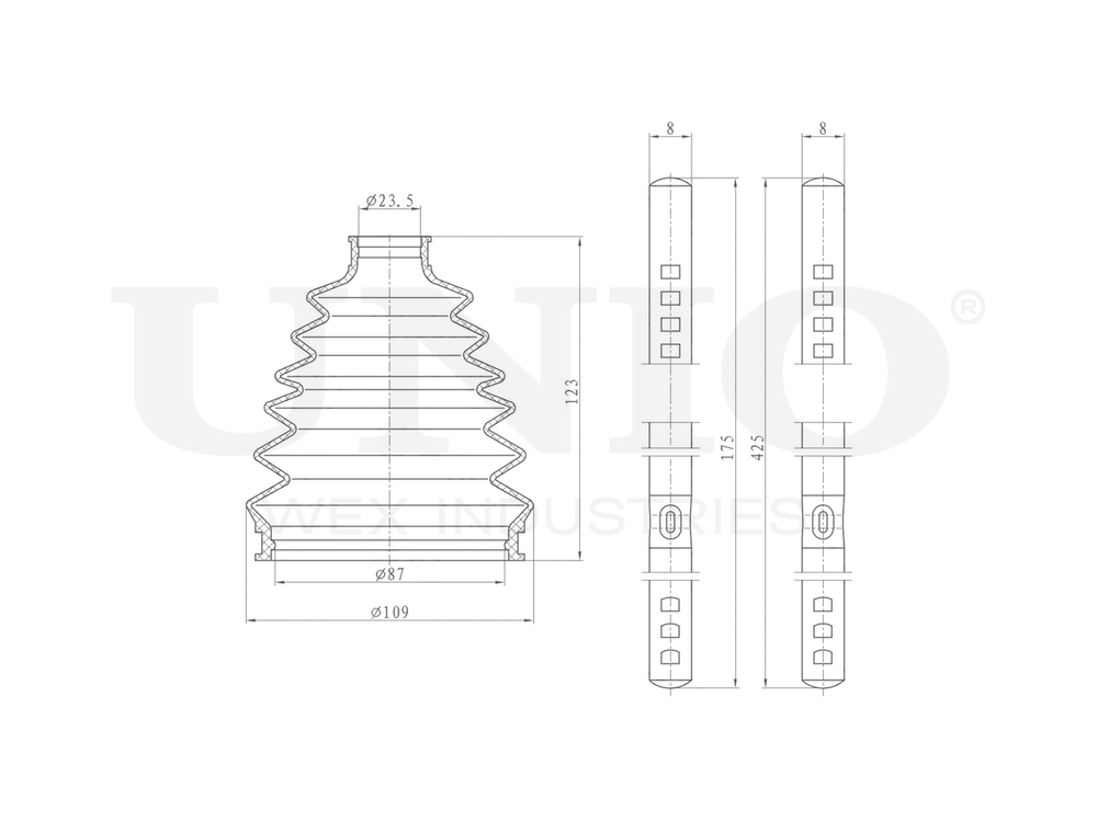 Пыльник ШРУСа (к-т) UNIO DUC-30080K