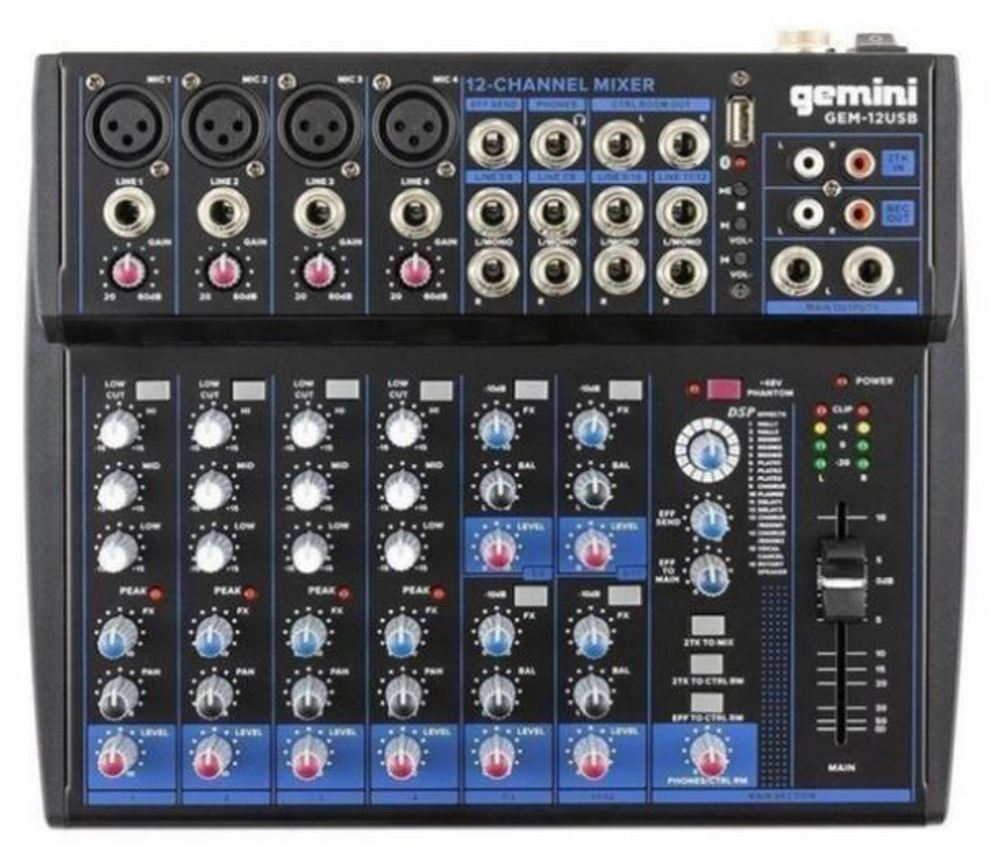 Микшер  Gemini GEM-12USB