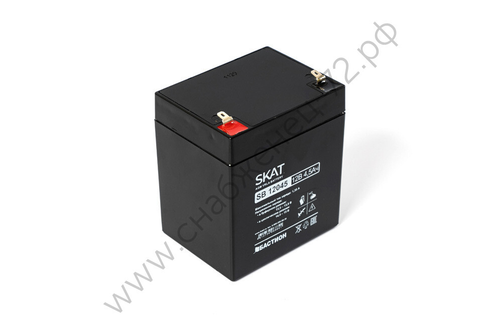 SKAT SB 12045 АКБ свинцово-кислотная тип AGM 12V 4,5Ач Iзар.1,35А, ножевые клеммы