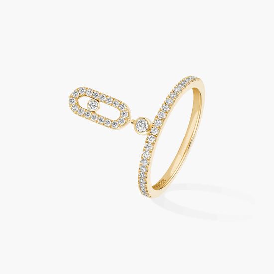 Кольцо Messika Move Uno с бриллиантовой подвеской