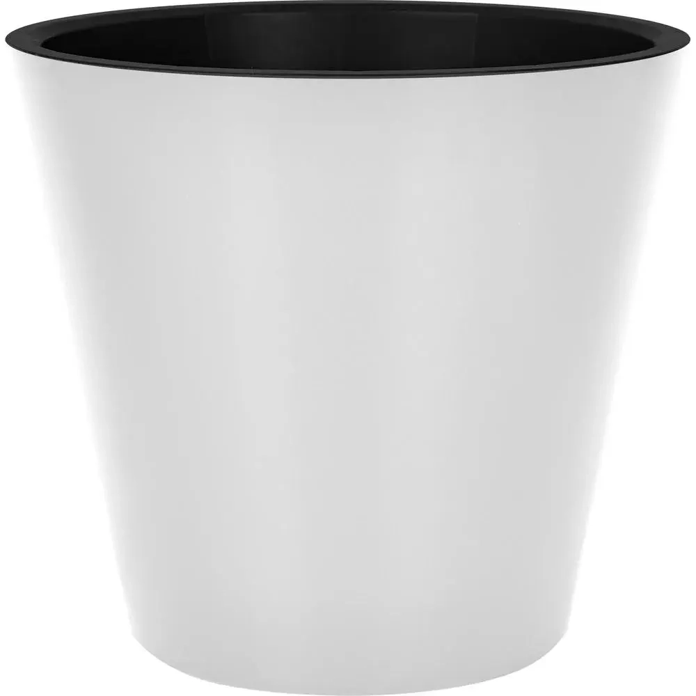 Горшок для цветов InGreen London D190 мм, 3,3л, с дренажной вставкой белый