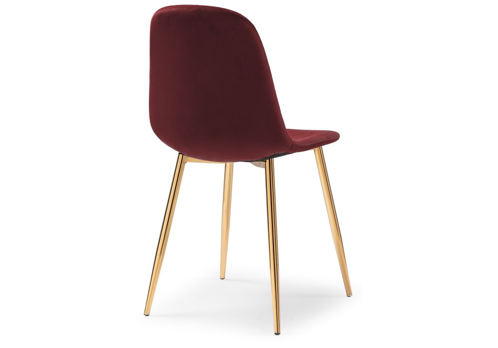 Стул на металлокаркасе Dabl wine red / gold