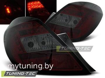 Задние фонари Opel Corsa D red smoke led