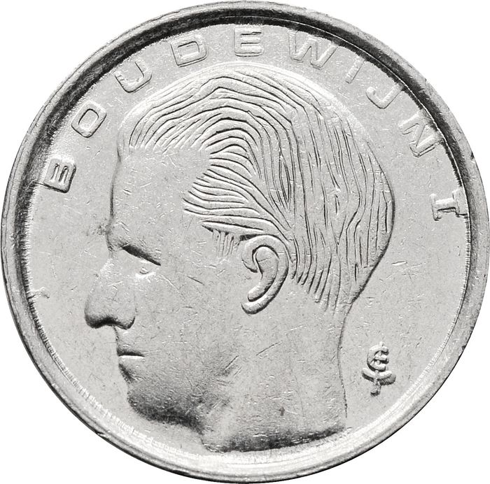 1 франк 1989-1993 Бельгия XF-AU