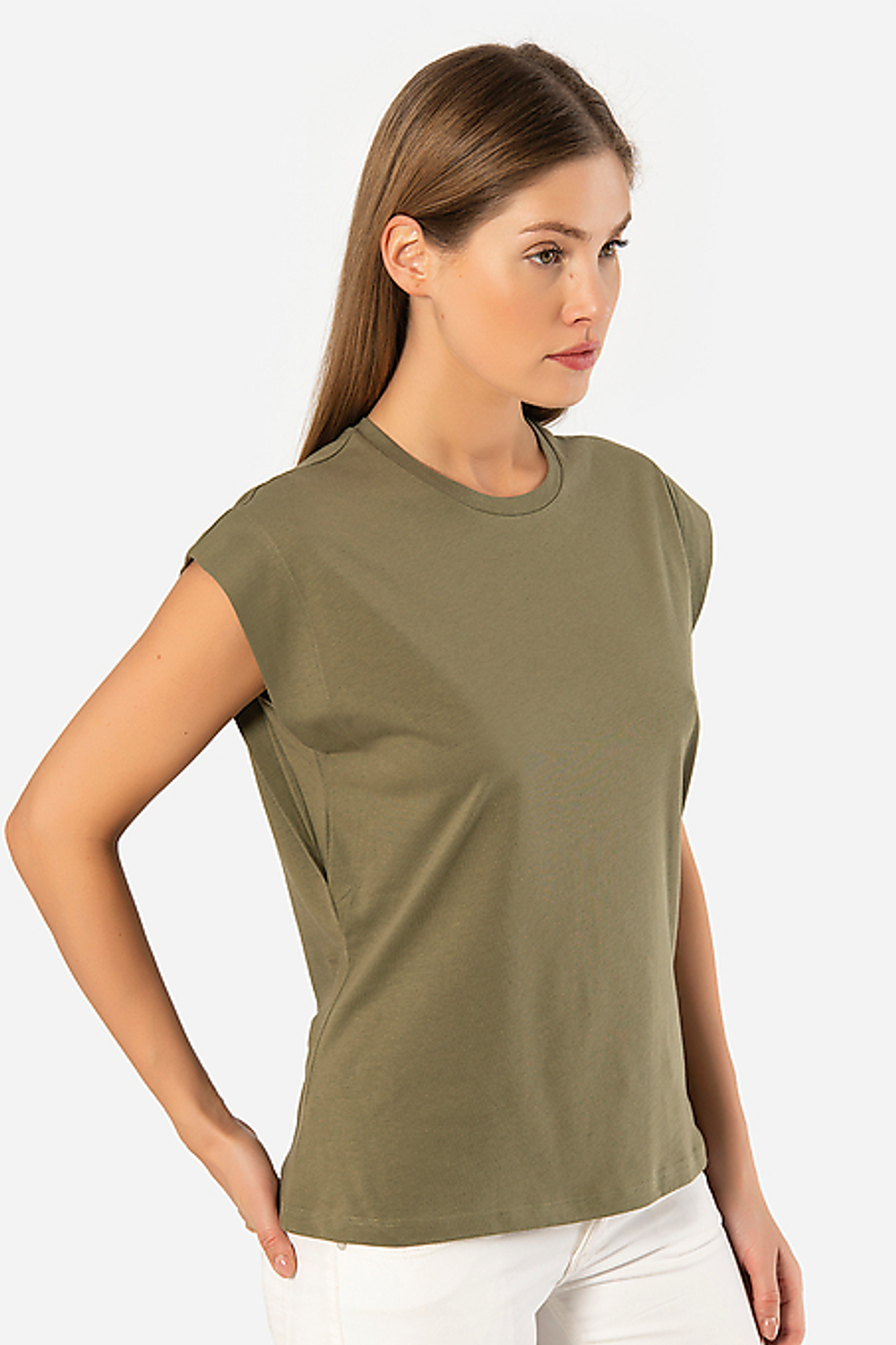 Футболка женская хаки