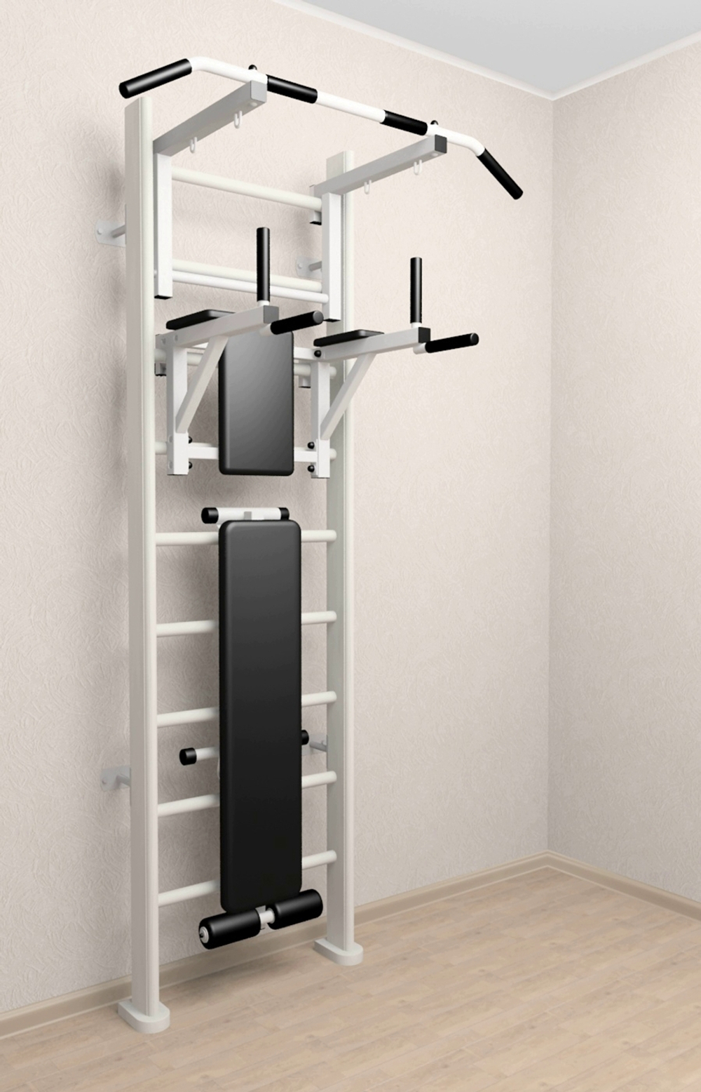 Деревянная шведская стенка Sv Sport 905б (Турник стандарт/Брусья/Скамья)