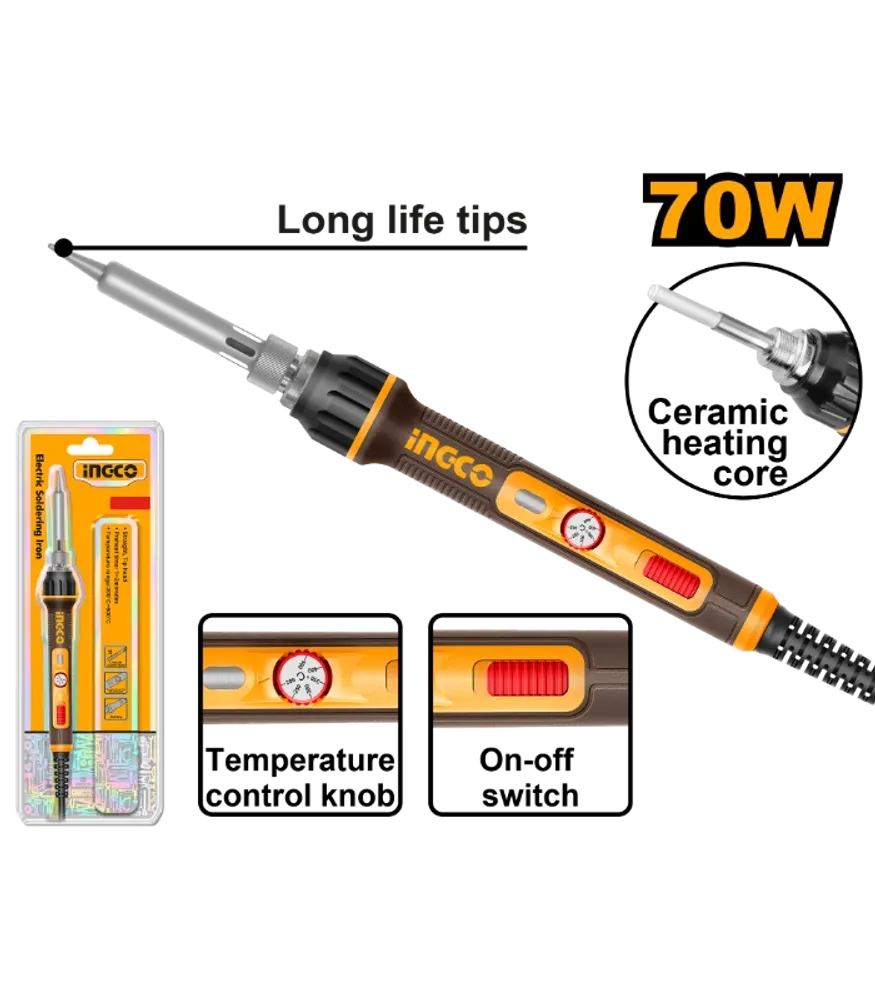 Паяльник электрический INGCO SI01606 70 Вт