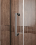 Душевой уголок Cezares MOLVENO-R-11-90+30-C-GM-IV, 120х120х195, профиль оружейная сталь, прозрачное стекло