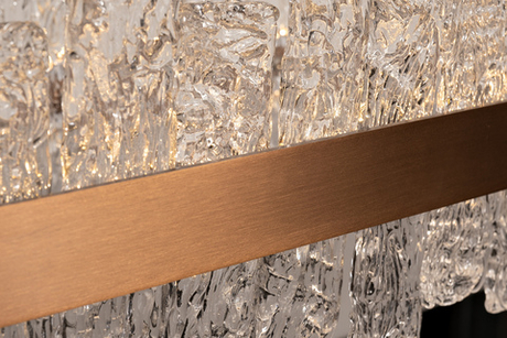 Люстра подвесная прямоугольная 140см Garda Decor золотая