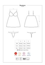 Роскошная короткая сорочка Rosalyne с кружевом (Размер: L-XL) (Цвет: бордовый)