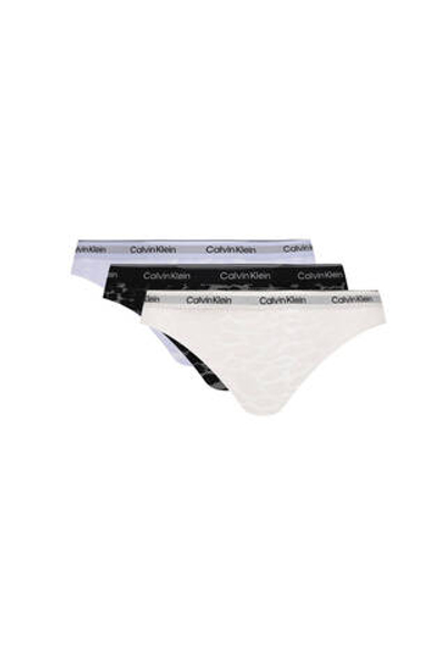 Кружевное трусики 3 пары Calvin Klein Underwear - голубой(000QD5069E)