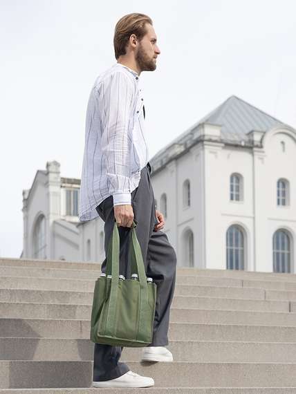 Сумка для бутылок smart picnic, темно-зеленая