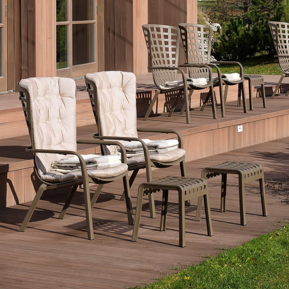 Комплект пластиковой мебели Nardi Folio Poggio, табак, бежевый