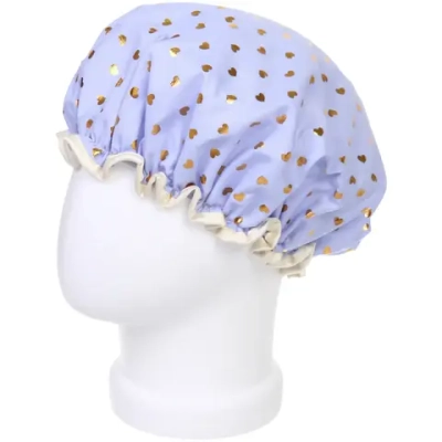 Шапочка для душа влагонепроницаемая «ЭКЛЕР», цвет голубой d-25см, (пакет Ultramarine)