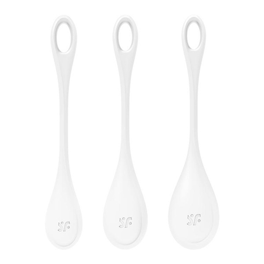 Набор из 3 белых вагинальных шариков Satisfyer Yoni Power 1